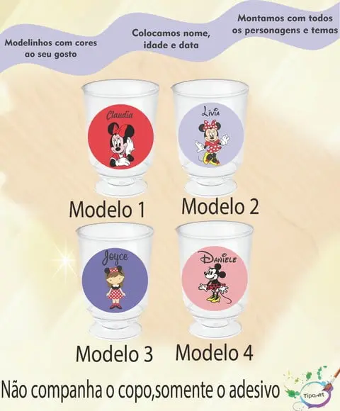 Adesivo 3,5 Cm-minnie