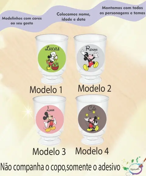 Adesivo 3,5 Cm-mickey