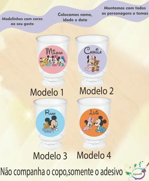 Adesivo 3,5 Cm-mickey Baby