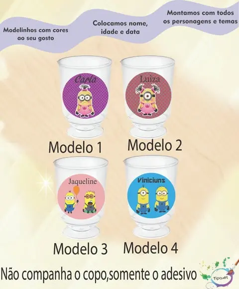 Adesivo 3,5 Cm-minions