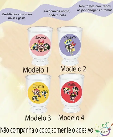 Adesivo 3,5 Cm-menina Super Poderosas