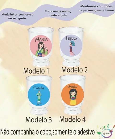 Adesivo 3,5 Cm-mulan