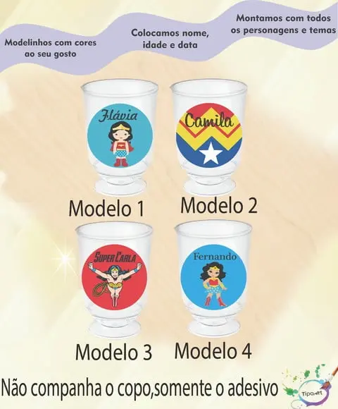 Adesivo 3,5 Cm-mulher Maravilha