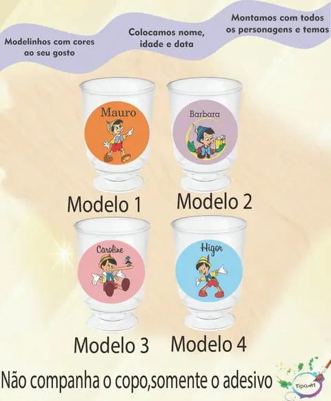 Adesivo 3,5 Cm-pinoquio