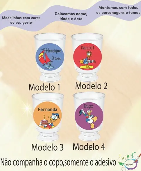 Adesivo 3,5 Cm-pato Donald