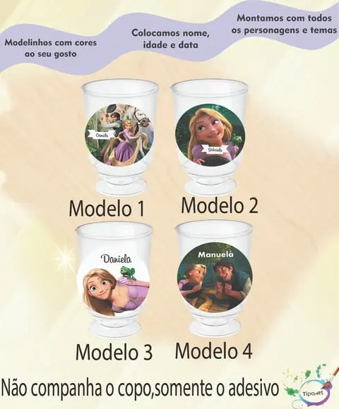 Adesivo 3,5 Cm-rapunzel
