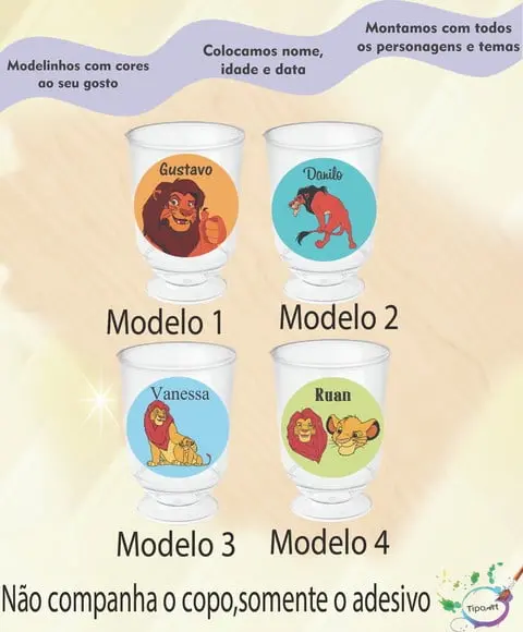Adesivo 3,5 Cm-rei Leão