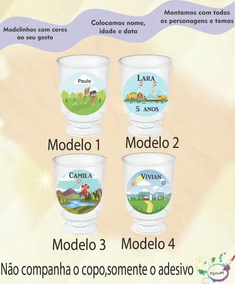 Adesivo 3,5 Cm-pipa e Catavento