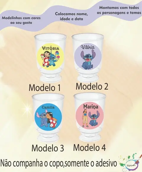 Adesivo 3,5 Cm-stitch e Lilo