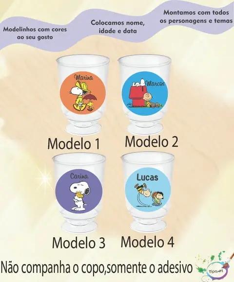 Adesivo 3,5 Cm-snoopy