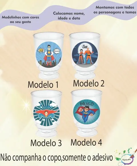Adesivo 3,5 Cm-super Heroi