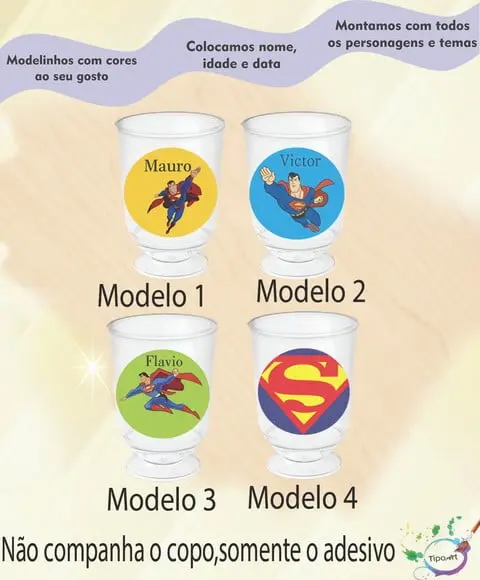 Adesivo 3,5 Cm-super Homem