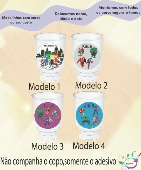 Adesivo 3,5 Cm-vingadores