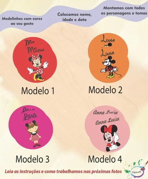 Adesivo 5 cm - Minnie