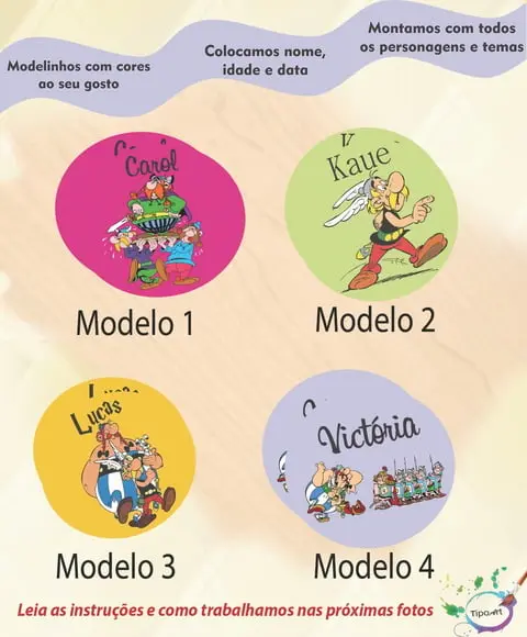 Adesivo 5 cm -asterix