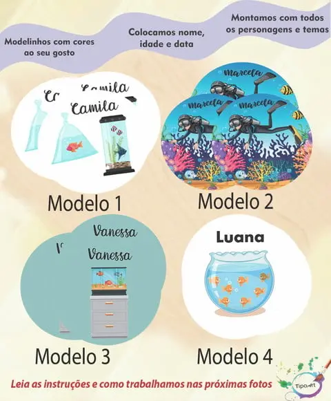Adesivo 5 Cm- Aquário
