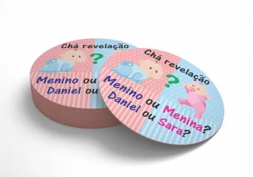 Adesivo 5 Cm- Chá Revelação