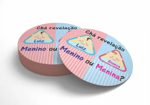 Adesivo 5 Cm- Chá Revelação