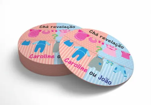 Adesivo 5 Cm- Chá Revelação