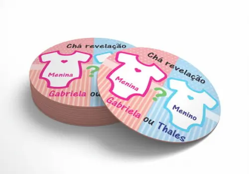 Adesivo 5 Cm- Chá Revelação
