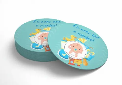 Adesivo 5 Cm- Chá Revelação
