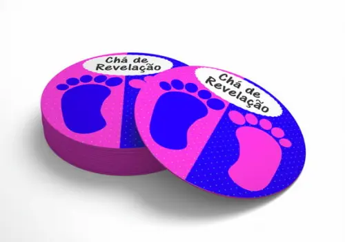 Adesivo 5 Cm- Chá Revelação