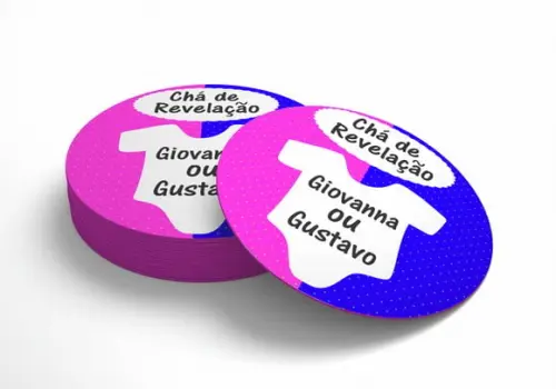 Adesivo 5 Cm- Chá Revelação