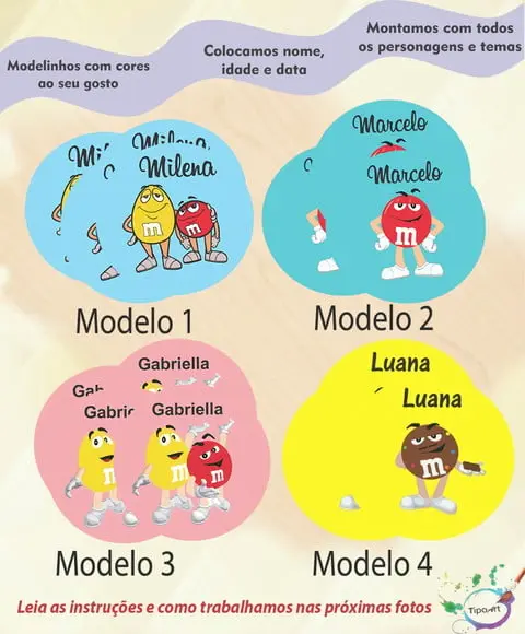 Adesivo 5 Cm- M&m