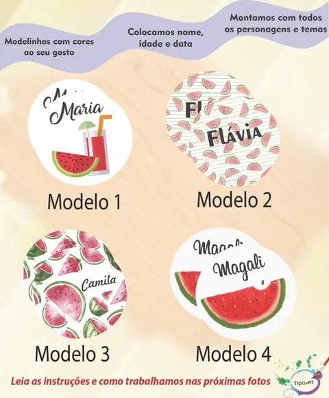 Adesivo 5 Cm- Melancia
