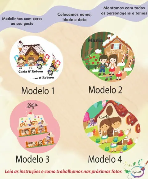 Adesivo 5 Cm- João e Maria
