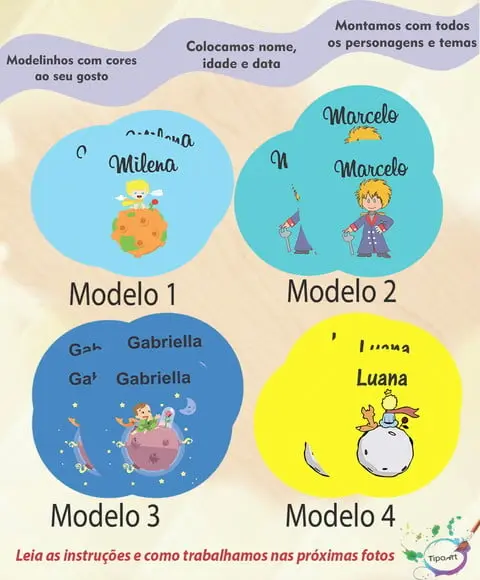 Adesivo 5 Cm- Pequeno Príncipe