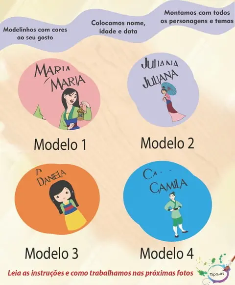 Adesivo 5 Cm- Mulan