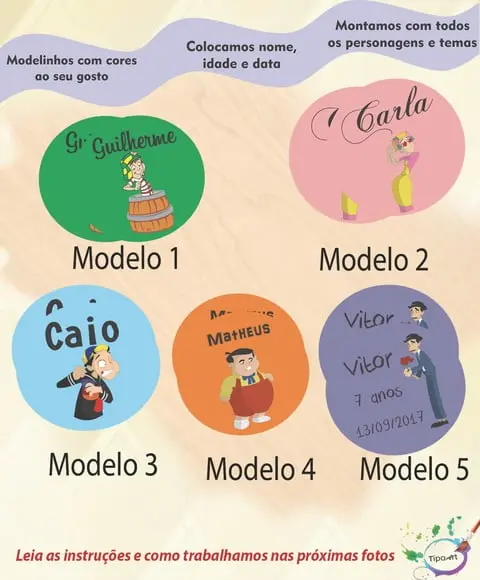 Adesivo 5 Cm- Turma do Chaves