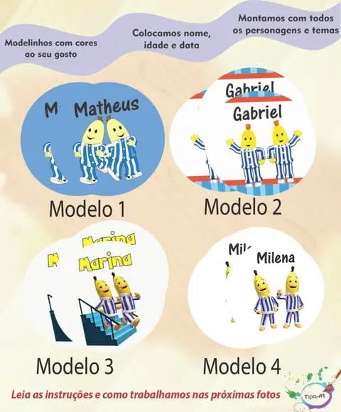 Adesivo 5 Cm-bananas de Pijama