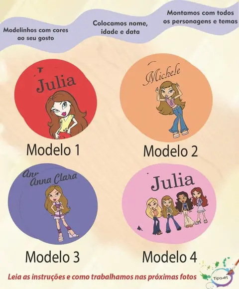 Adesivo 5 Cm-bratz