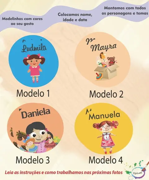 Adesivo 5 Cm-boneca
