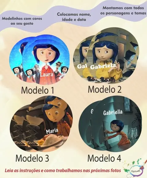 Adesivo 5 Cm-caroline e o Mundo Secreto