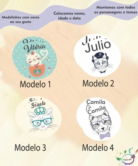 Adesivo 5 Cm-gatinho