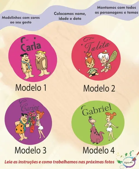 Adesivo 5 Cm-fred Flintstone