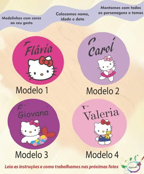 Adesivo 5 Cm-hello Kitty