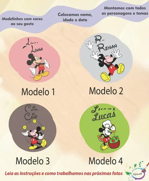 Adesivo 5 Cm-mickey