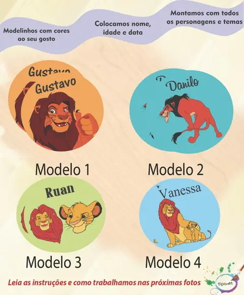 Adesivo 5 Cm-rei Leão