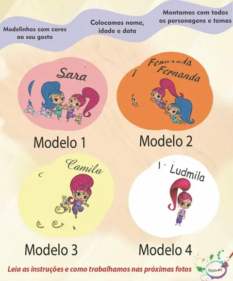 Adesivo 5 Cm-shimmer Shine