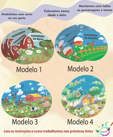 Adesivo 5cm- Fazendinha