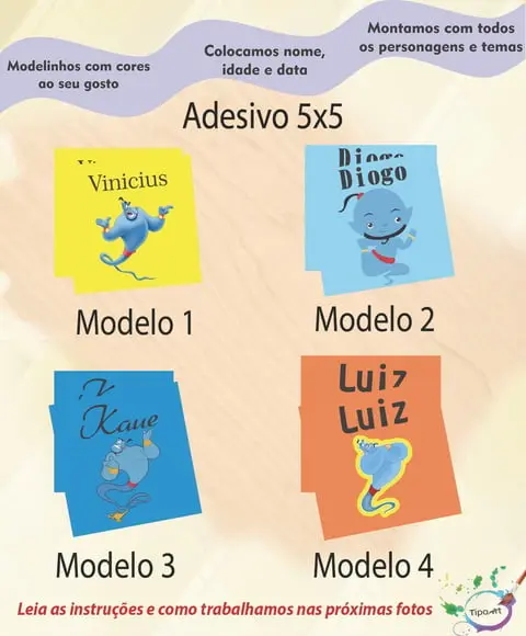 Adesivo 5x5 cm Quadradinho- Genio