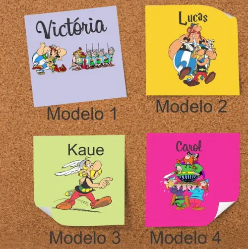 Adesivo 5x5 cm Quadradinho-asterix