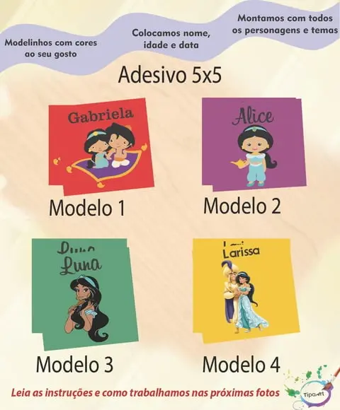 Adesivo 5x5 cm Quadradinho-jasmine