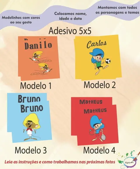 Adesivo 5x5 cm Quadradinho-ligeirinho