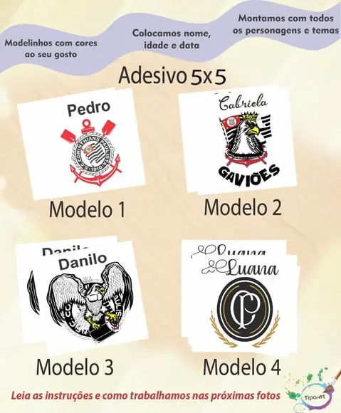 Adesivo 5x5 cm Quadradinho-timão
