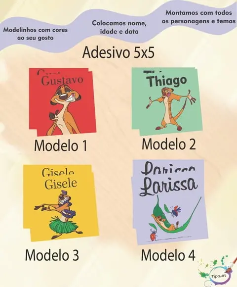 Adesivo 5x5 cm Quadradinho-timão